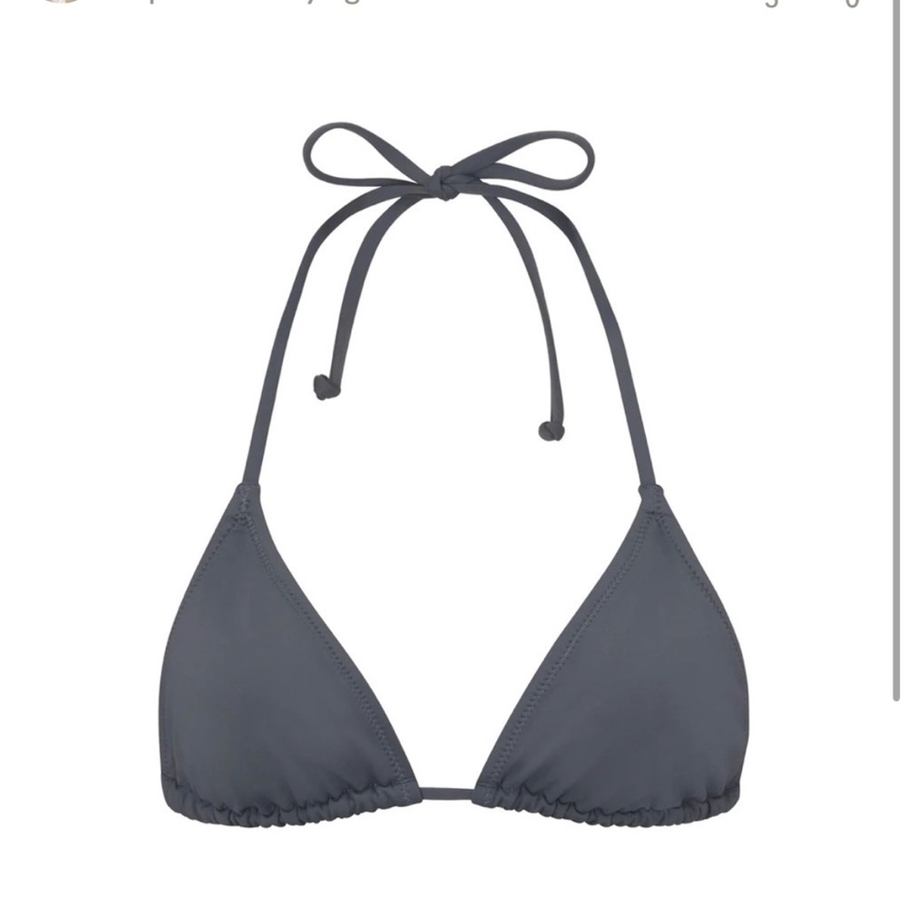 SKIMS Gunmetal Classic bikini top